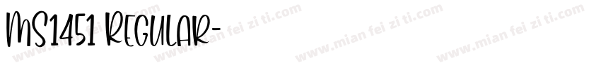 MS1451 Regular字体转换